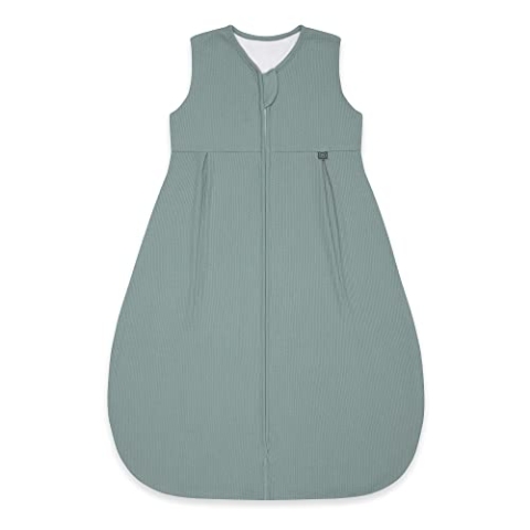 emma & noah Premium Baby Schlafsack Sommer, Bequem & Atmungsaktiv, 100% Bio-Baumwolle, OEKO-TEX Zertifiziert, Flauschig Weich, Bewegungsfreiheit, 1.0 TOG (Essential Mint, 90 cm)