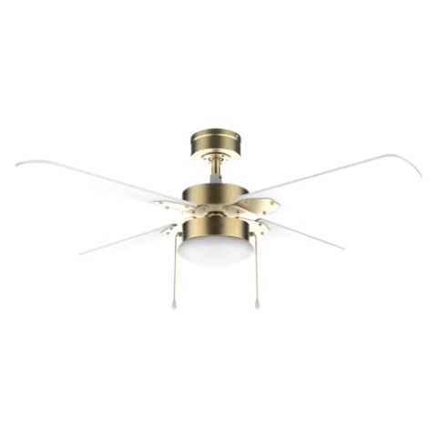 Cecotec - Deckenventilator mit Licht EnergySilence Aero 450 GoldWhite, 50W DC Motor, Durchmesser 106 cm, 3 Geschwindigkeiten, 4 umkehrbaren Flügeln und Winter-Sommer-Modus