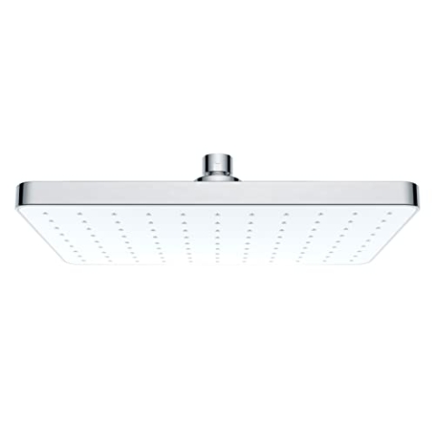 WENKO Automatic Cleaning Regendusche, Antikalk mit automatischer Reinigungsfunktion, Regendusche, 17 x 25 cm, Chrom