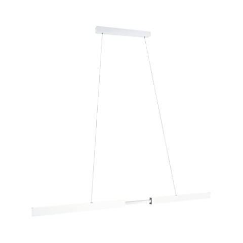 Paulmann 79889 LED Pendelleuchte Aptare incl. 1x18 / 1x18 Watt dimmbar Deckenlampe Weiß matt gebürstet Hängelampe Metall Pendellampe 2700 K