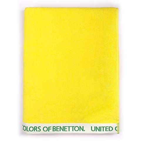 UNITED COLORS OF BENETTON. Colors of Benetton -Strandtuch, 90 x 160 cm, 380 g/m², 100% Baumwolle, Gelb, 90 x 160 cm, BE047, 90x160