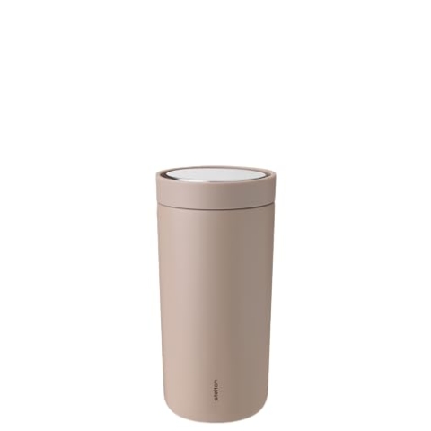Stelton To-Go Click | Thermobecher, doppelwandige Isolierflasche - Rostfreier, auslaufsicherer Kaffeebecher/Teebecher mit Smart-Click-Deckel - Heiße & kalte Getränke - 0,4 Liter, Heather