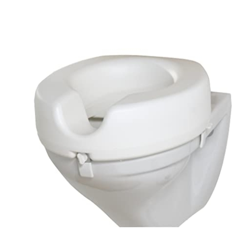 WENKO WC Sitz-Erhöhung Secura - 150 kg Tragkraft, Kunststoff, 41.5 x 17 x 44 cm, Weiß
