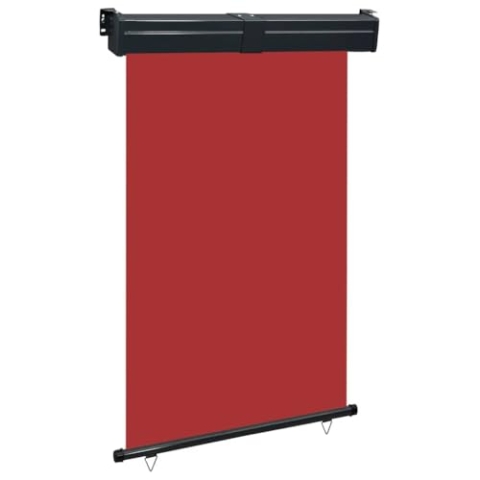 vidaXL Balkon Seitenmarkise Senkrechtmarkise Sonnenschutz Sichtschutz Windschutz Markise Außenrollo Balkonrollo Beschattung 125x250cm Rot