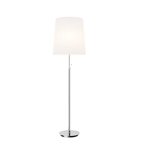 Lucande Stoff Stehlampe höhenverstellbar, Stehleuchte Textil Lampenschirm weiß Standleuchte Leselampe 1x E27 max. 60W ohne Leuchtmittel