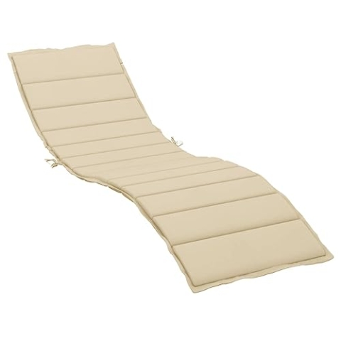 vidaXL Sonnenliegen-Auflage Beige 200x50x3 cm Stoff