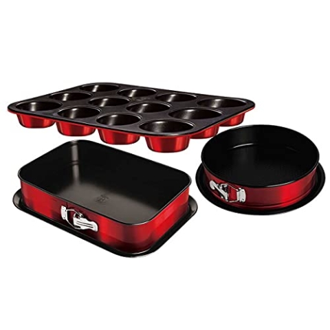 BerlingerHaus - BH/7635 - Springform 3 PCs mit Muffinform, Bordeaux