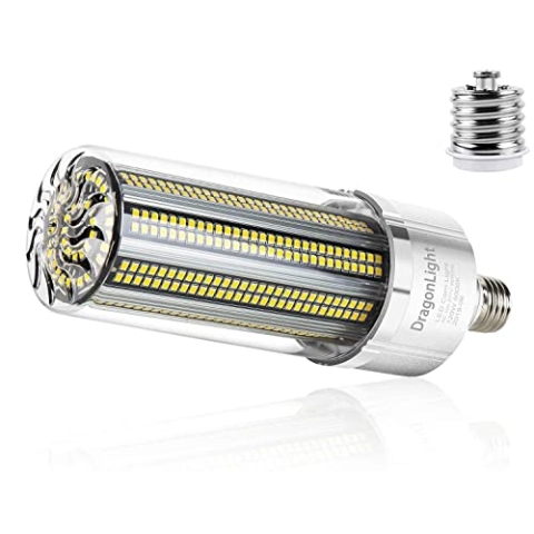 DragonLight 100W Superhelle Mais Licht LED Glühbirne(Ersetzt 700Watt) - E27 Edison LED Lampe mit E40 Adapter - 5000K 12000 Lumens für Großes Gebiet Beleuchtung - Garage Lagerhaus Werkstatt Fabrik Hof