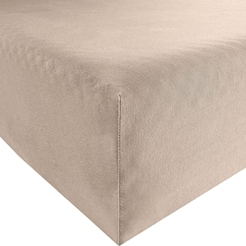 Spannbettlaken Bella Donna Jersey für Matratzen & Wasserbett 140-160 x 200-220 cm Champignon