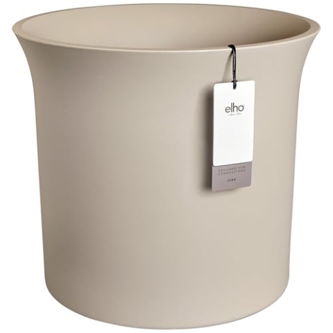elho June Tulip 47 - Blumentopf für Innen und Außen - 100% Recyceltem Plastik - Ø 47.0 x H 43.0 cm - Beige/Balanced Beige