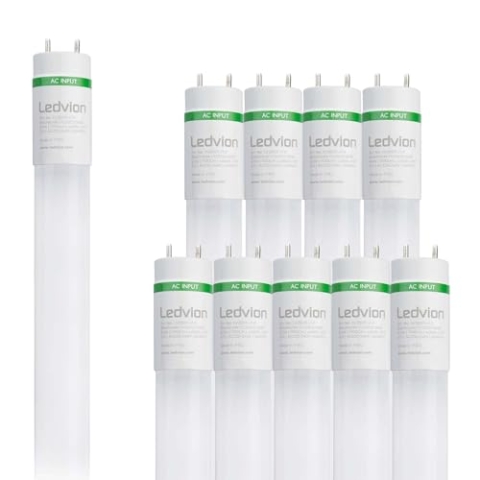 Ledvion - 10X LED Röhrenlampe, 60CM, 6,3W, 4000K, 175lm/W, Energieklasse C, inkl. LED Starter