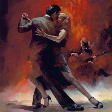 PGM Kunstdruck Willem Haenraets - Tango Argentino II 70x70cm