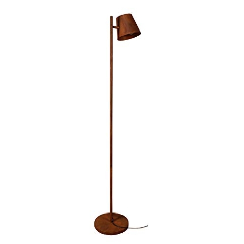 Licht-Erlebnisse Verstellbare Stehlampe FIRMIS 160 cm in Rost Braun stylisch E27 Metall Stehleuchte Wohnzimmer