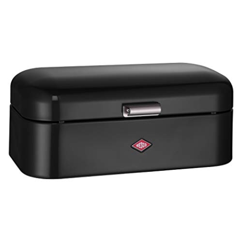 Wesco 235 201 Grandy Brotkasten schwarz 22x42x17cm (L/B/H), Edelstahl