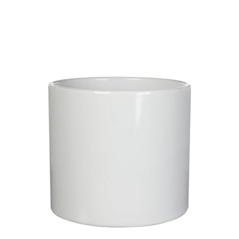 Mica decorations 144054 Era Übertopf Keramik für Indoor, Keramik, Weiß, 17.5 x 17.5 x 14.5 cm