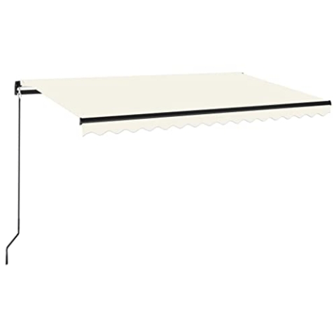 vidaXL Gelenkarmmarkise Einziehbar Markise Balkonmarkise Sonnenmarkise Sonnenschutz Sichtschutz Terrasse Garten Balkon 450x350cm Creme