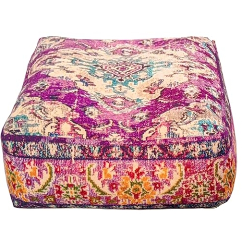 Mandala Life ART Bohemian Yoga Dekor Boden Kissenbezug - 60x20 cm - Quadratisch Meditation Kissenbezug - Bedruckter Baumwollte Hocker