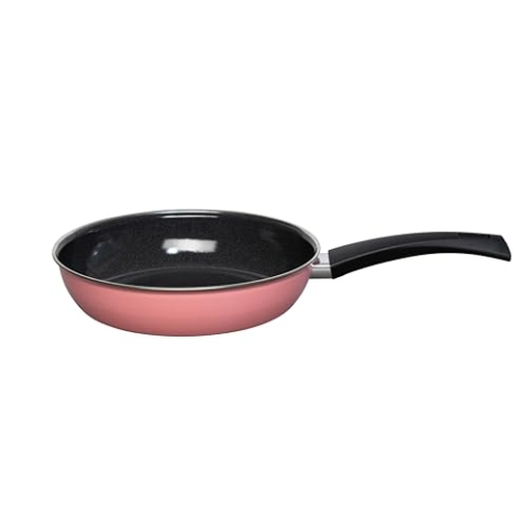 Riess, 0042-114 Emaillepfanne 24cm PINK LBH 43,4x25,3x7,2 Gew. 1,249kg, Bratpfanne, Emaille,
