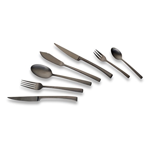ECHTWERK Tafelbesteck Avelino, Black Edition, 42-teilig, Essbesteck für bis zu 6 Personen, Edelstahl 18/10, mattiert, Hochwertiges Besteck Set, für festliche Tafeln, inkl. Aufbewahrungs-Kassette