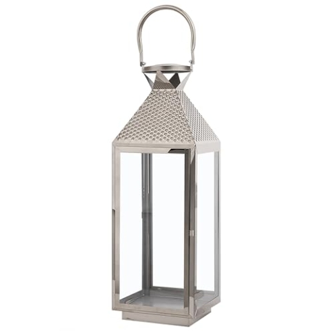 Dekorative Laterne Silber 55 cm Bali