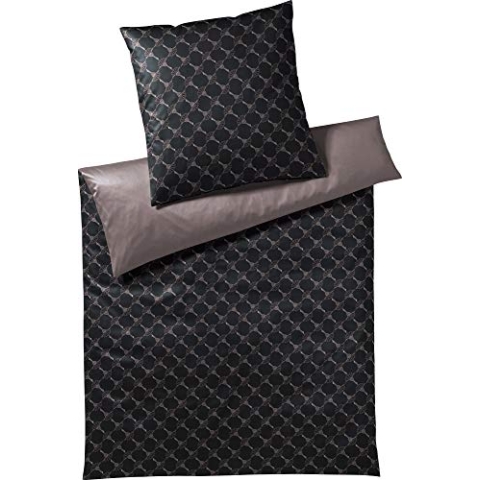 Joop! Bettwäsche Cornflower Double 4083 Shiny Black - 09 80x80 cm - 135x200 cm