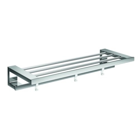 EMCO emco loft Badetuchablage 600mm, plus 3 Haken, chrom