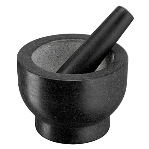 Jamie Oliver by Tefal Mörser und Stößel aus Granit, 14,5 cm Durchmesser, Kräuter und Gewürze zerkleinern, einfache Reinigung, K1823155