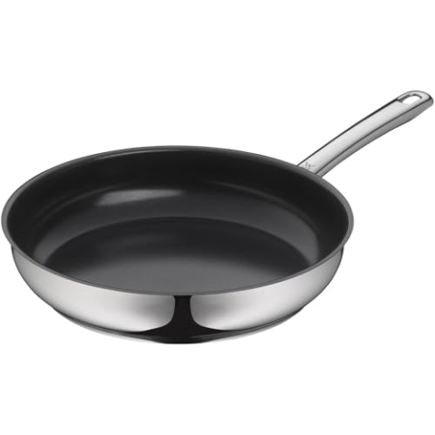 WMF Devil Bratpfanne 28 cm, Pfanne Induktion Antihaftbeschichtung, Keramikpfanne, Edelstahlgriff, Induktionspfanne für alle Herdarten geeignet, Pfanne Keramikbeschichtung, backofenfest