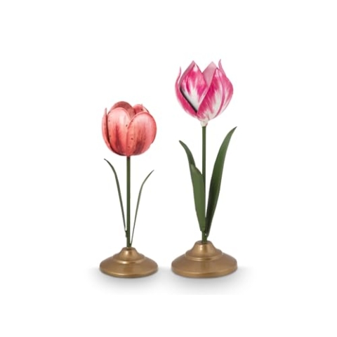 PIP STUDIO Metal Pink Kerzenständer Set2