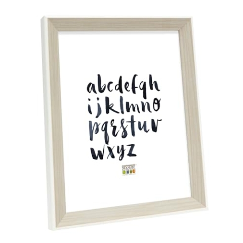 Deknudt Frames Bilderrahmen naturfarbe mit weißer Kante - S46CH1 für Bild 30x40cm - Bilder aufhängen oder ausstellen