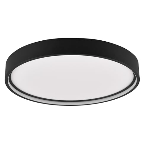 Trio Leuchten LED Deckenleuchte Doha 641310232, Metall Schwarz matt, Acryl, inkl. 29 Watt LED