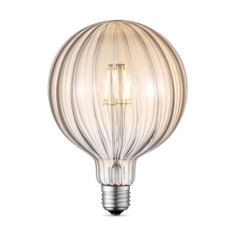 Home Sweet Home Edison Vintage E27 | LED-Filament-Leuchtmittel Carbon | G125 Global LED-Lampe | Ambra | Dimmbar | 4W 400lm 2700K | warmweißes Licht | für E27-Fassungen