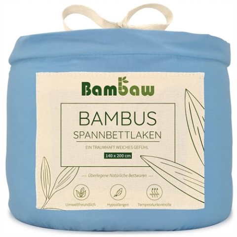 Bambaw Bambus-Spannbetttuch, Spannbettlaken für Einzelbett, Temperaturkontrolle, hypoallergenes Bettlaken, atmungsaktiver Stoff, Burgunderrot - Grau - Anthrazit - Elfenbein