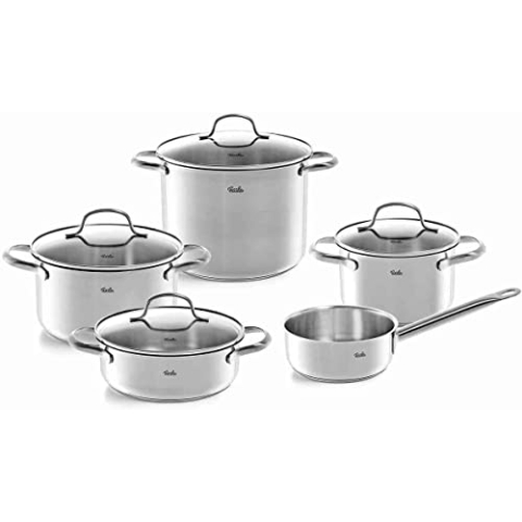 Fissler Topfset mit Stielkasserolle, Silber, Groß