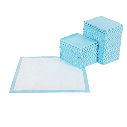 FEANDREA Puppy Pads, Welpen-Unterlage, 60 x 60 cm, 100 Stück, blau-weiß PTD60B