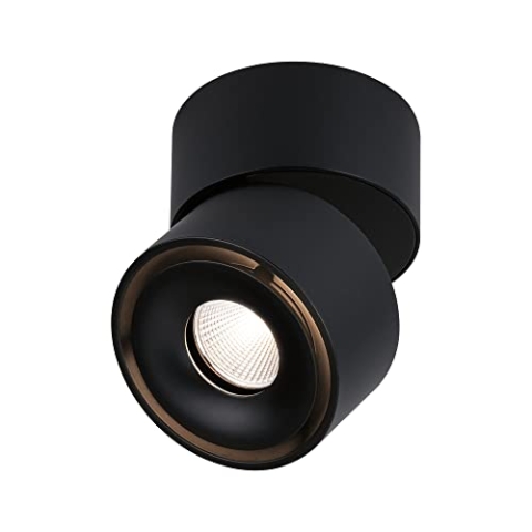 Paulmann 93371 LED Einbauleuchte Deckenleuchte Spircle 78mm incl. 1x8,0 W Warmweiß Schwarz matt Aufbauleuchte Aluminium Deckenleuchte 3000 K