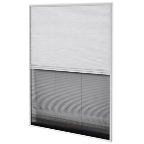 vidaXL Insektenschutz-Plissee für Fenster Jalousie Aluminium 80x120 cm