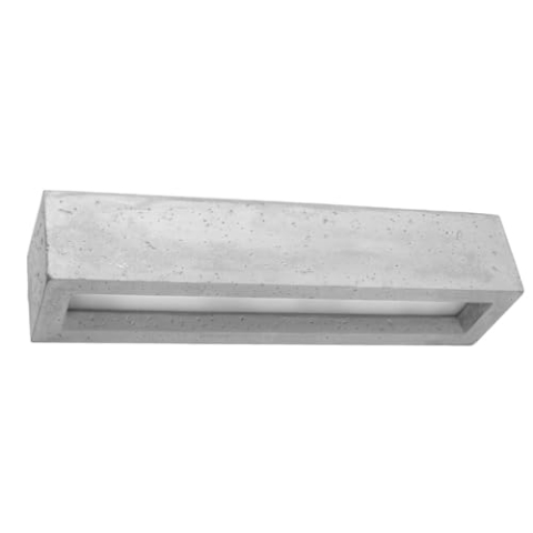 SOLLUX lighting Vega Wandleuchte Innen aus Beton – Wandbeleuchtung für Wohnzimmer und Esszimmer – Lampe für Flur, Betonlampe 50 x 12 x 10 cm