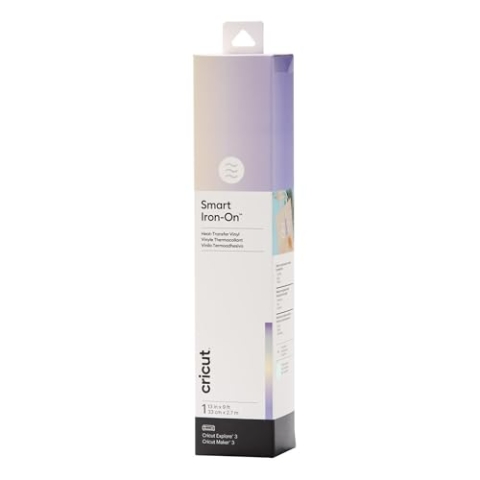 Cricut 2008681 Smart Iron-On Heat-Transfer Vinyl | 1 Sheet | 33cm x 2.7m | Holographic Translucent Blue, (9ft), 2.7m (9ft)