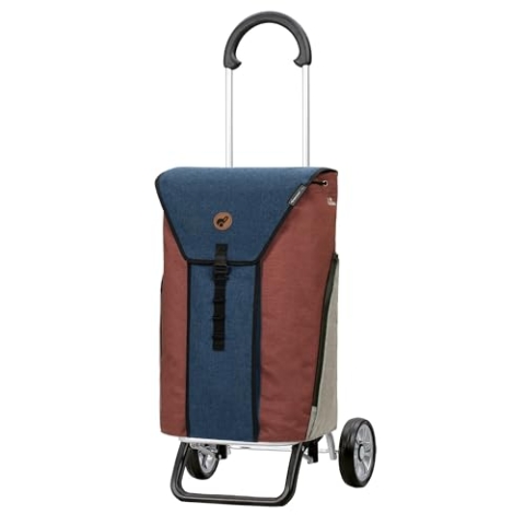 ANDERSEN Einkaufstrolley - Scala Shopper Plus Oli.P 2.0 blau 50 L Einkaufswagen, hochwertig, Shopping, Thermo, Aluminium, klappbar, leicht, Räder abnehmbar