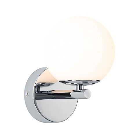 Paulmann 71067 LED Wandleuchte Selection Bathroom Gove IP44 3000K 400lm 230V 5W Chrom, Satin Badleuchte