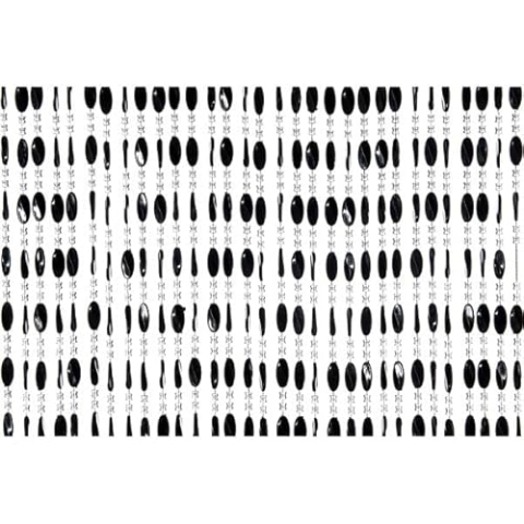 Wicotex Perlenvorhang Charlotte SCHWARZ (90x220cm) Insektenschutz Perlen - Fliegenvorhang - Balkontür Fliegengitter - Terrassentür