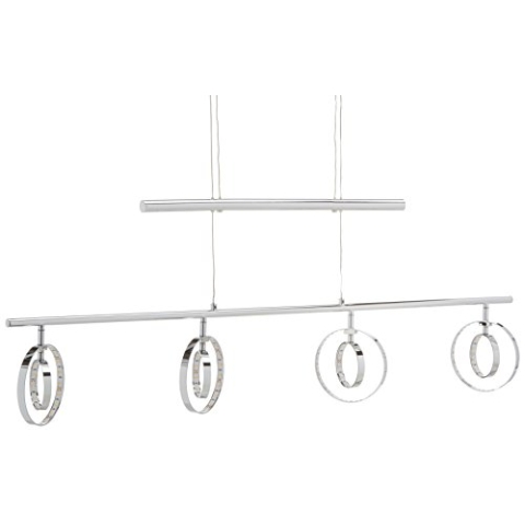 Reality Leuchten LED JoJo-Pendelleuchte Prater in Chrom, 4x4,5 Watt LED, Energieklasse A+