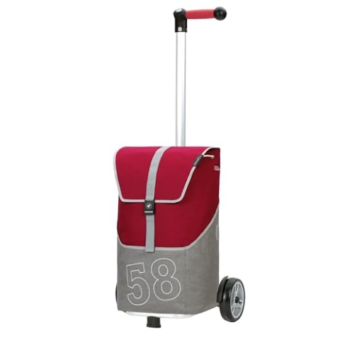 ANDERSEN Einkaufstrolley - Shopper Filip rot 46 L Handwagen,Rucksack,Thermo, Aluminium, Griff ergonomisch, höhenverstellba...