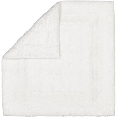 Cawö Home Badteppiche Luxus Badteppich 1000 Weiss - 600 60x60 cm