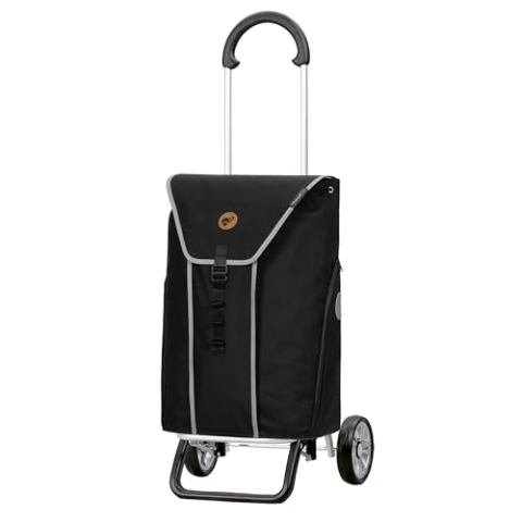 ANDERSEN Einkaufstrolley - Scala Shopper Plus Bahne grau 39 L funktional, Handwagen, Rucksack, Aluminium, klappbar, leicht, Räder abnehmbar