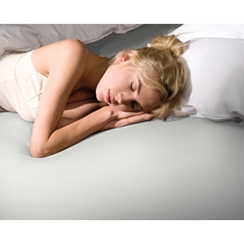 Formesse Bella Donna La Piccola 120/200 wollweiss Jersey-Spannbetttuch - passend für Topper von Boxspringbetten, Höhe 7-10 cm