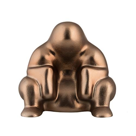 Alessi Dédé PS18 BM - Design Türstopper aus Thermoplastischem Harz Mit PVD Beschichtung, Brown Metal, One Size
