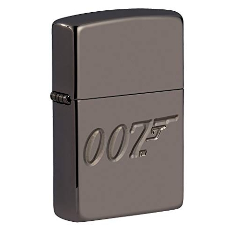 ZIPPO – Sturmfeuerzeug, James Bond 007, Deep Carve, Armor Black Ice, nachfüllbar, in hochwertiger Geschenkbox