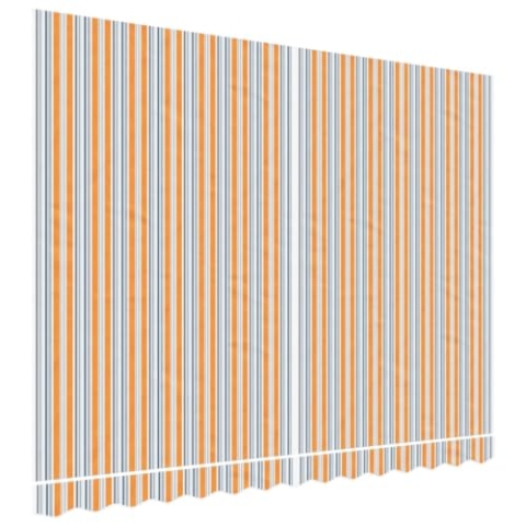 vidaXL Markisenbespannung, Markisenstoff mit PU-Beschichtung, Markisentuch Wetterfest, Ersatzstoff Markise, Mehrfarbig Gestreift 3,5x2,5m